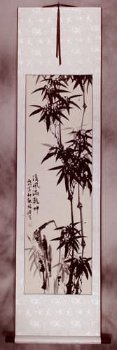 Chinese Bamboo Wall Scroll