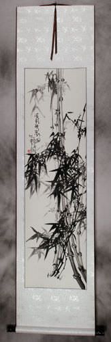 Chinese Bamboo Wall Scroll