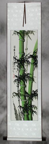 Chinese Bamboo Wall Scroll