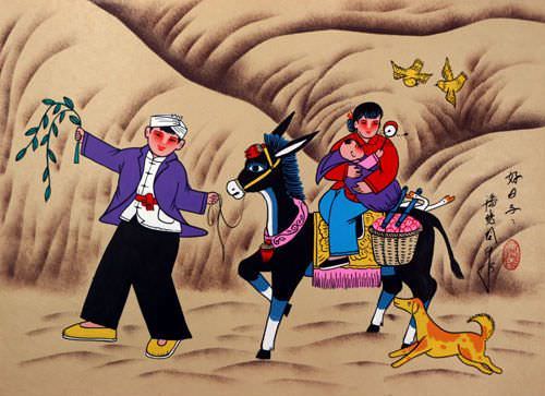 The Good Life - Chinese Peasant Folk Art Painting