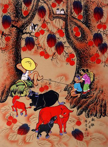 Autumn Fun - Folk Art Painting