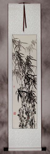 Modest Bamboo Wall Scroll