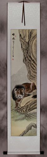 Heroic Lion - Asian Scroll