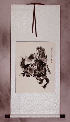Chinese Horse Wall Scroll
