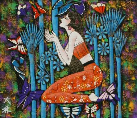 Colorful Woman Painting