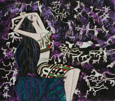 Colorful Woman Painting
