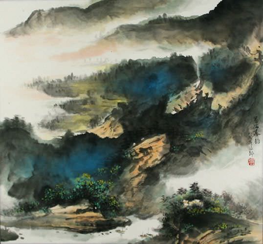 Source of Sichuan River - Chinese Landscape Painting