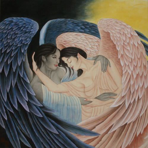 Angels Embrace - Custom Painting