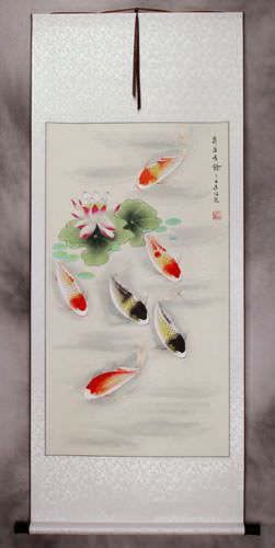 Koi Fish Wall Scroll