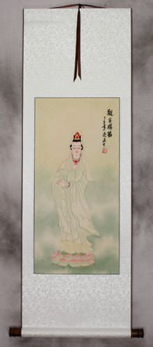 Guanyin Blesses You - Wall Scroll