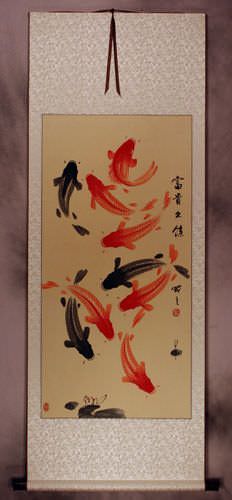 Koi Fish Wall Scroll