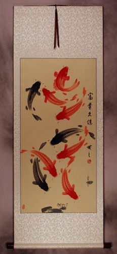 Koi Fish Wall Scroll