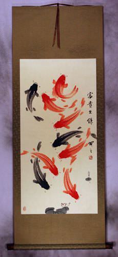 Koi Fish Wall Scroll