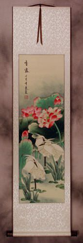 Fragrant Dew of the Lotus Pond Wall Scroll