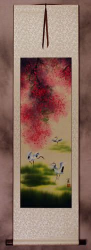 Four Seasons - Asian Cranes - Wall Scroll