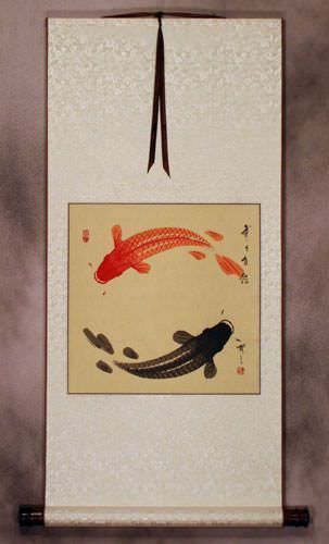 Blemish Yin Yang Fish Wall Scroll