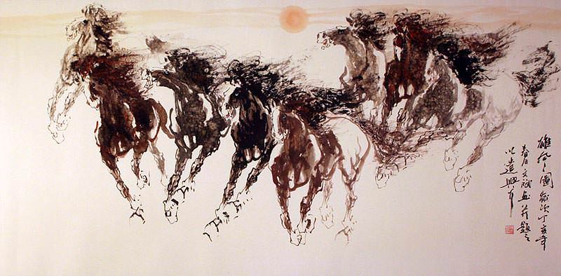 Heroic Wind - Chinese Horse Painting
