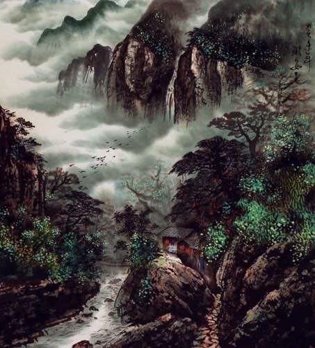 Chinese Early Spring Landscape Painting