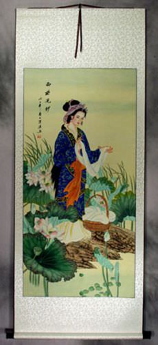 Xi Shi - Most Beautiful Woman in Chinese History - Wall Scroll
