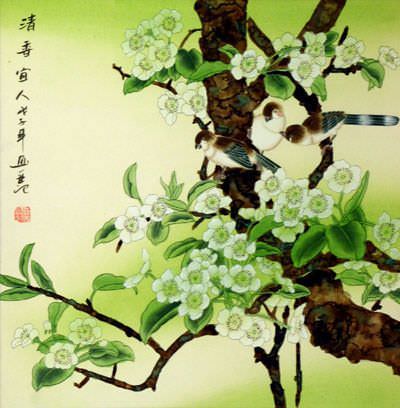 Birds & Flowers Painting