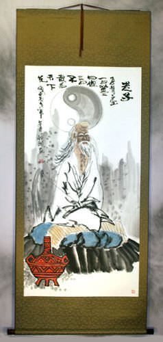 Wise Lao Tzu / Laozi Wall Scroll