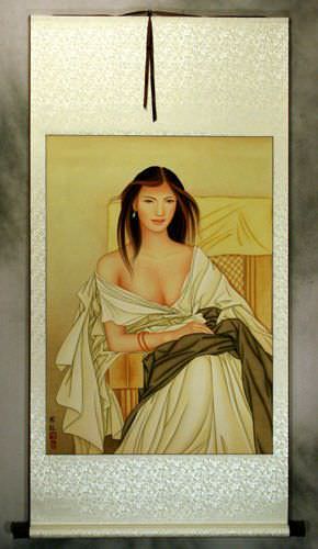 Beautiful Woman - Contemporary Chinese Art Scroll