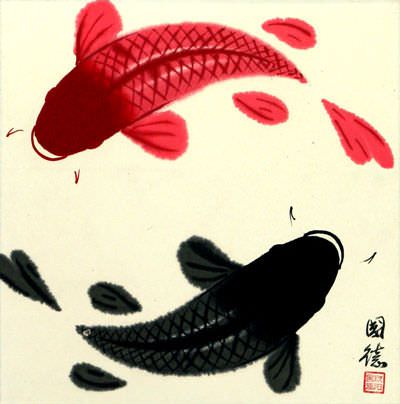 Yin Yang Fish Painting