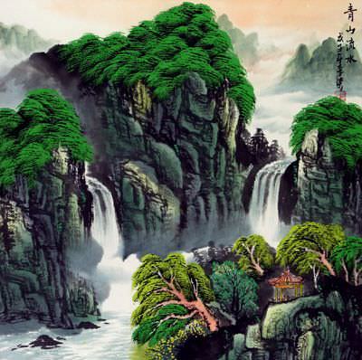 Waterfall Landscape Painting
