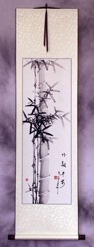 Traditional Chinese Ink Bamboo Wall Scroll