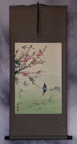 Bird & Flower - Asian Art Scroll