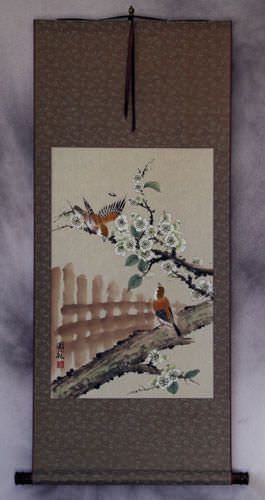 Bird & Flower Wall Scroll