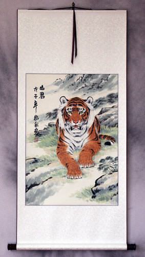 Chinese Tiger Wall Scroll
