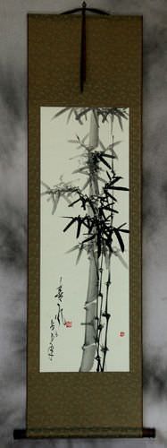 Chinese Bamboo Wall Scroll