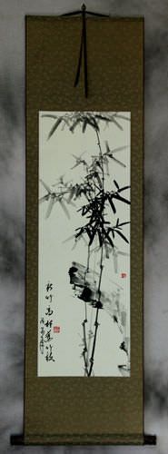 Chinese Bamboo Wall Scroll