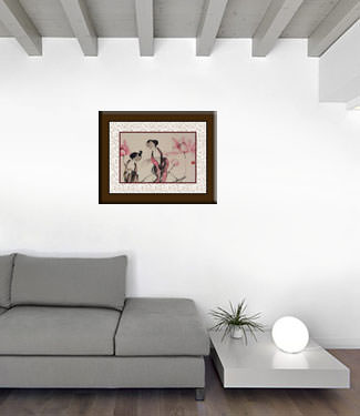 Jiang Feng Abstract Asian Beauty Artwork living room view