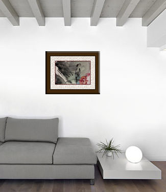 Jiang Feng Abstract Asian Woman Artwork living room view