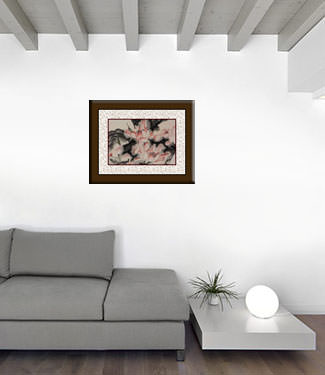 Abstract Chinese Painting living room view