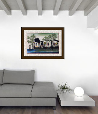 Birds Over Suzhou - Chinese Venice Painting living room view