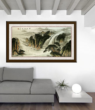 Huge Landscape Painting living room view