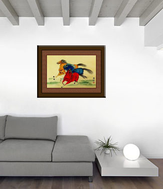 Decorative Colorful Abstract Horse Painting living room view