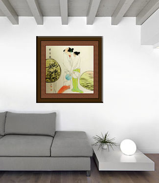Asian Women Modern Art living room view