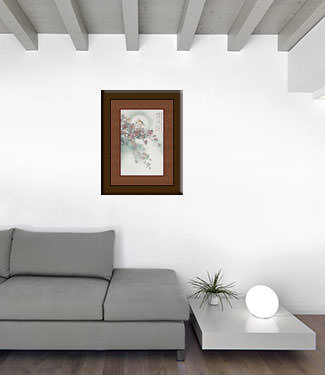 Birds & Blossom Painting living room view