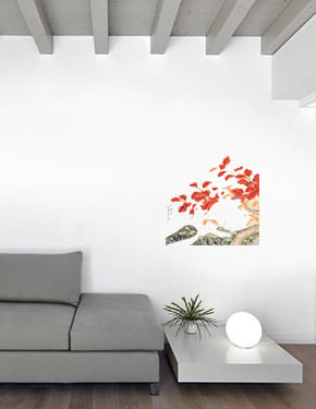 Chinese Egrets Painting living room view