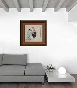 Asking the Child Under Pinetree Painting living room view