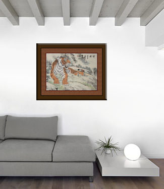 Chinese Tiger Taking a Rest living room view