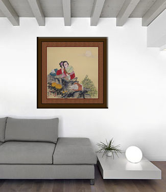Tang Dynasty Beautiful Woman Painting living room view