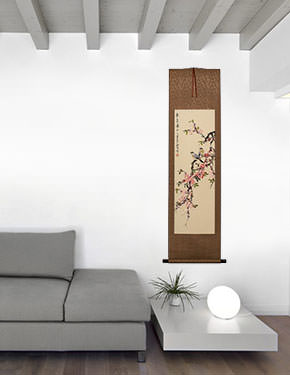 Spring Colors - Chinese Birds and Flowers Scroll living room view