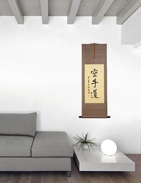 Karate-Do Kanji - Japanese Scroll living room view