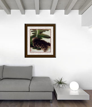 Village Landscape Painting living room view