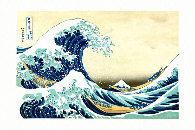 The Great Wave of Kanagawa - Japanese Woodblock Print Reproduction